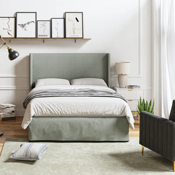 Carlyon Upholstered Platform Bed with Washable Slipcover and Under-bed Storage | Wayfair North America
