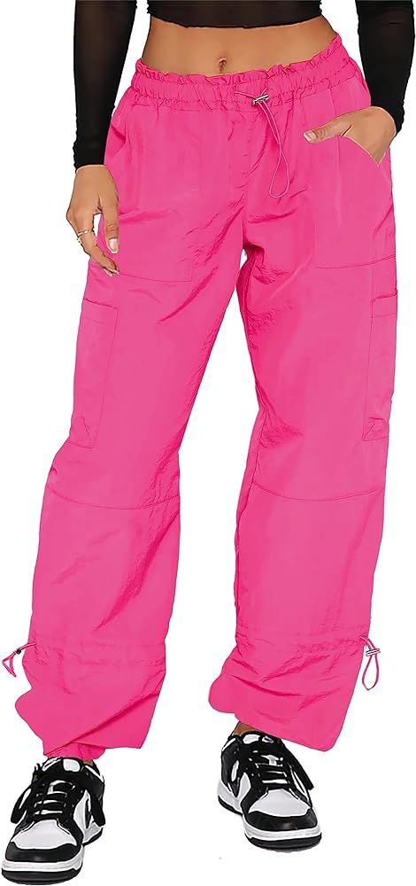 Y2K Cargo Pants Women Baggy - Parachute Pants for Women | Amazon (US)
