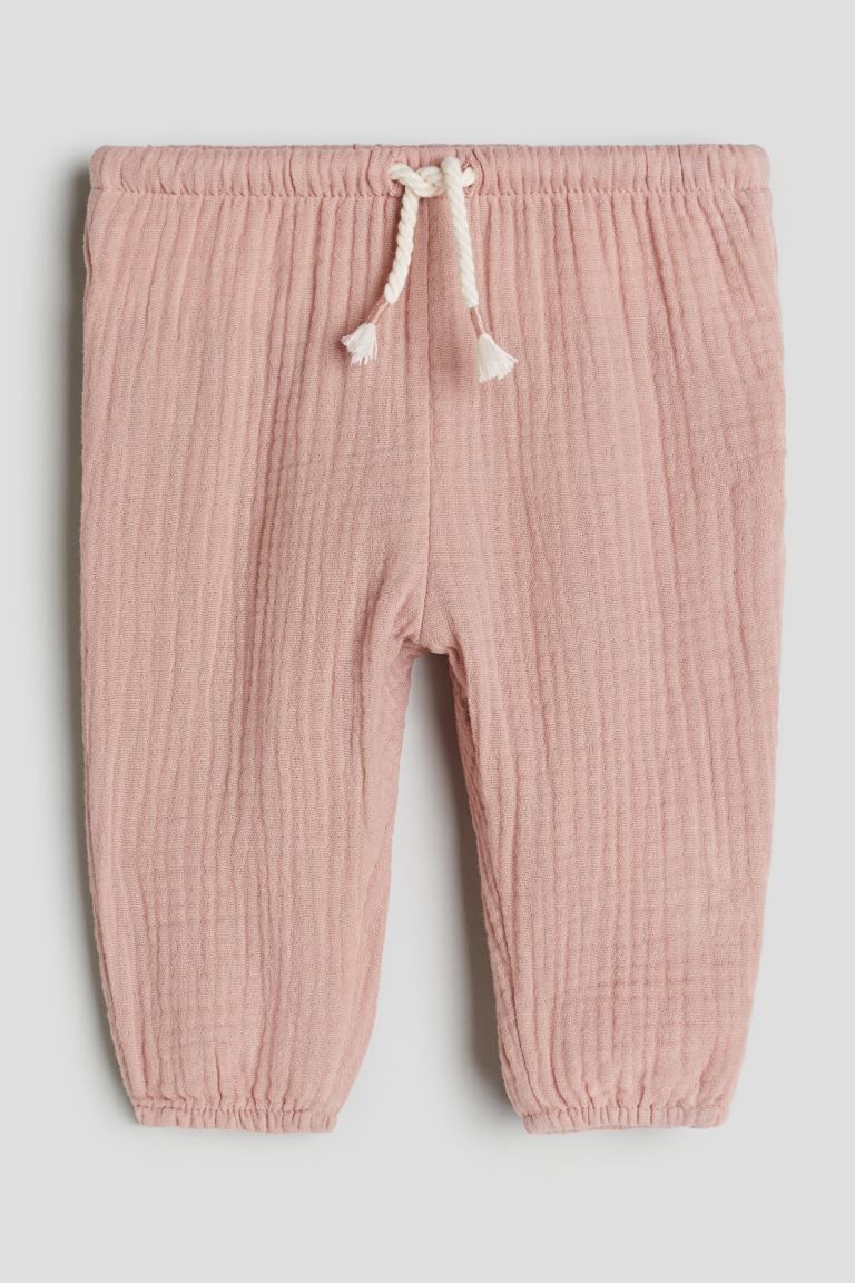 Double-weave Pull-on Pants - Dusty pink - Kids | H&M US | H&M (US + CA)