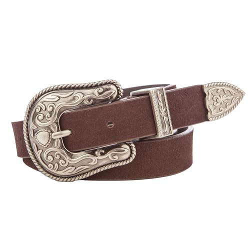 Lucky Brand Womens Western Suede Belt | Classic | Fashion | Vintage | Cowboy | Casual | Western-Inspired - Brown, Medium | Amazon (US)
