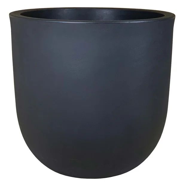 Better Homes & Gardens 18in Mosswood Resin Planter, Matte Black - Walmart.com | Walmart (US)