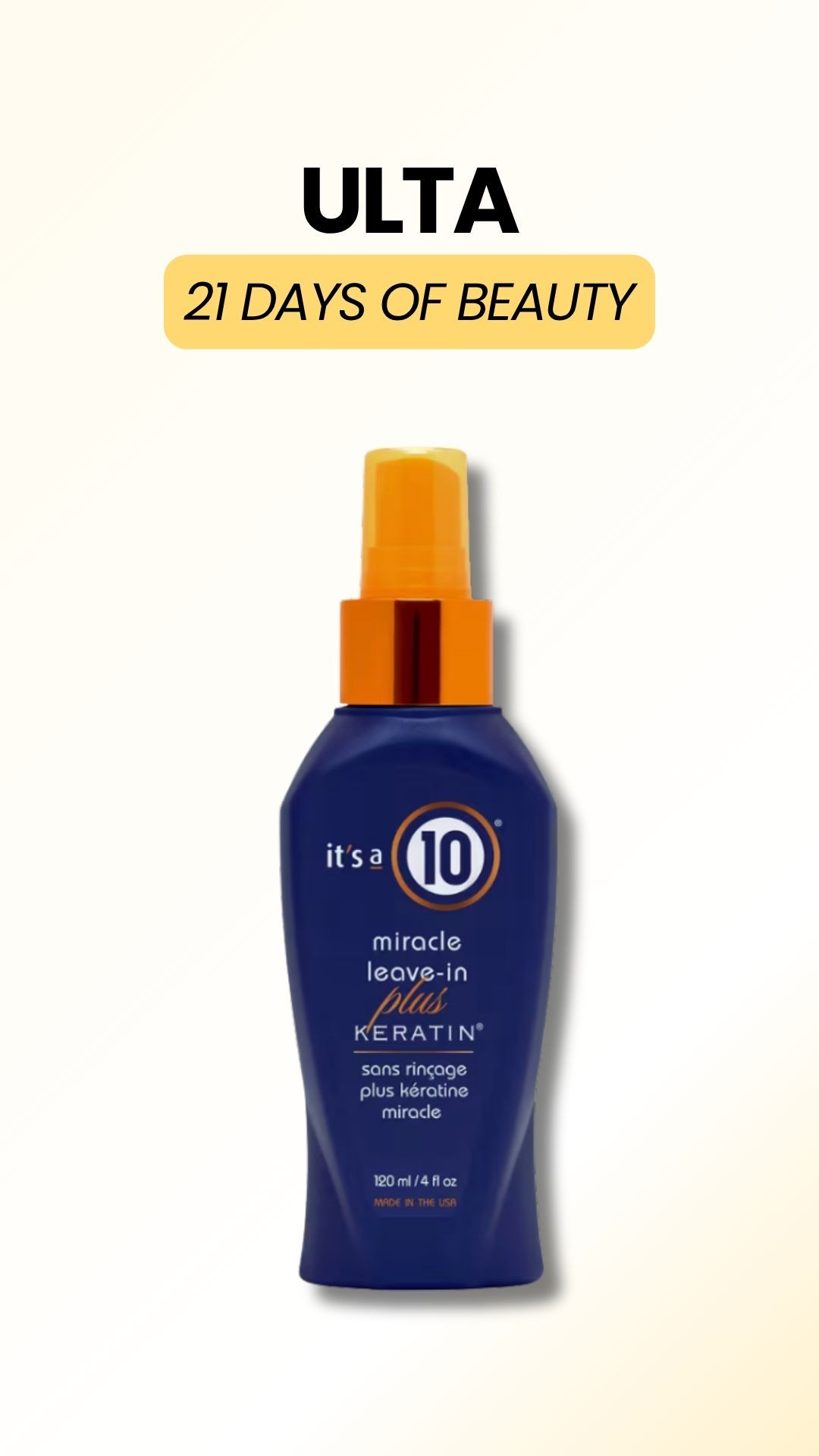The It's A 10 Keratin Leave-in is 50% off today only at Ulta! 

 #LTKSaleAlert #LTKBeauty