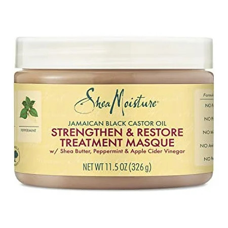 SheaMoisture Jamaican Black Castor Oil Treatment Masque Jamaican Black Castor Oil For Dry Hair Paraben Free Hair Mask 11.5 oz | Walmart (US)