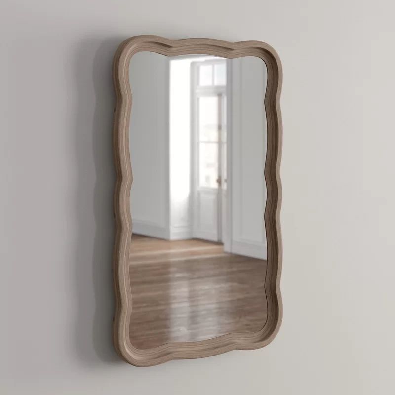 Lucie Asymmetrical Solid Wood Wall Mirror | Wayfair North America