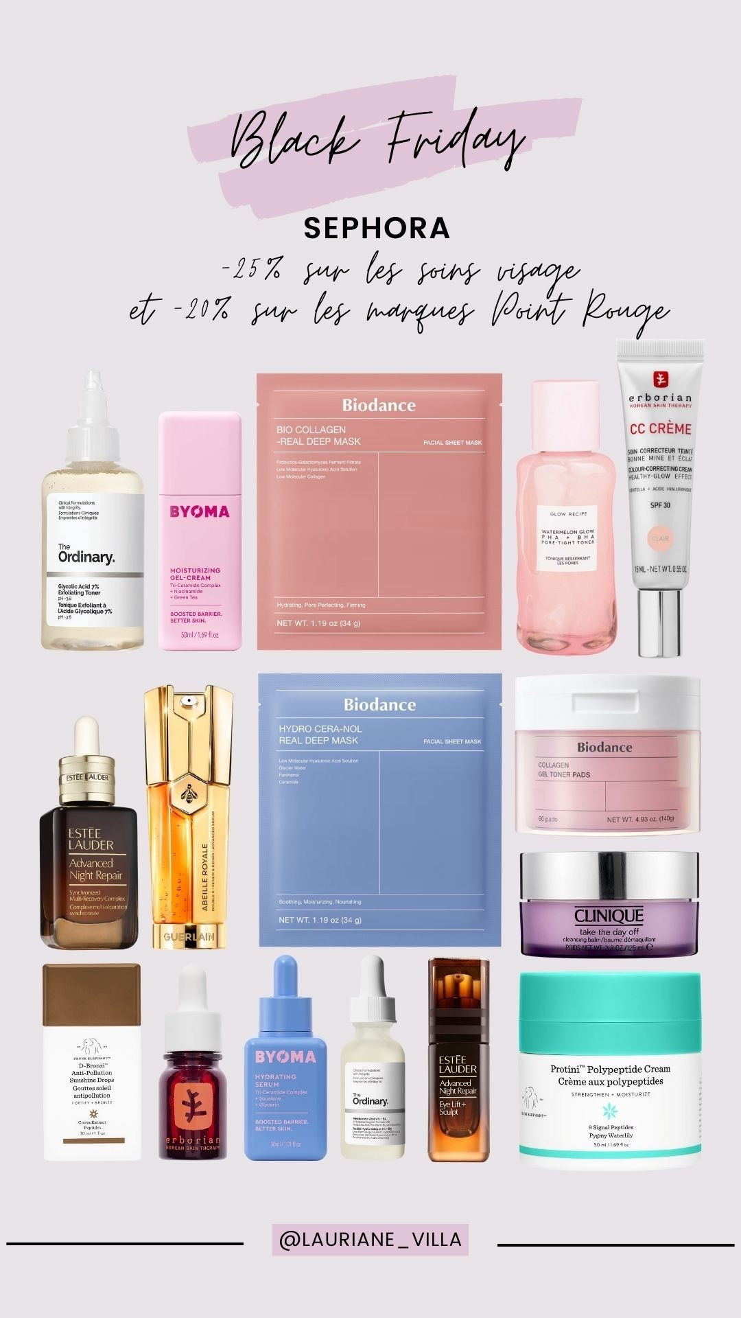 BLACK FRIDAY 2025 
SEPHORA
-25% sur les soins visage 


#LTKfrance #LTKsale #LTKCyberWeek