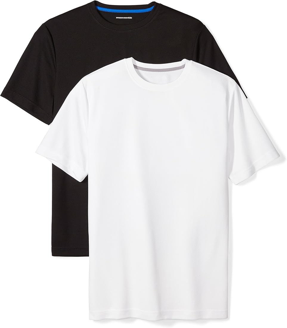 Amazon Essentials Men's 2-Pack Performance Short-Sleeve T-Shirts | Amazon (US)