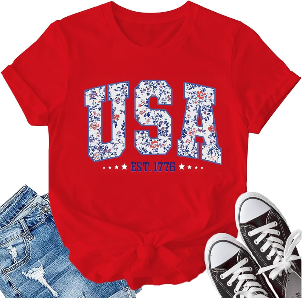 LBP Family USA Shirts Patriotic Shirts USA EST.1776 Tshirt 4th of July Family for Men Women Kids | Amazon (US)