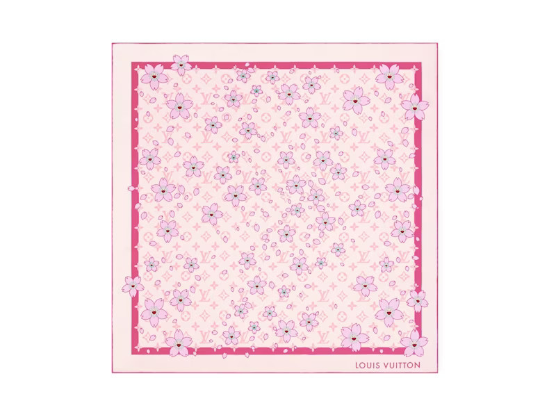 Women's Louis Vuitton x Takashi Murakami Monogram Cherry Blossom Square 70 in Pink | StockX