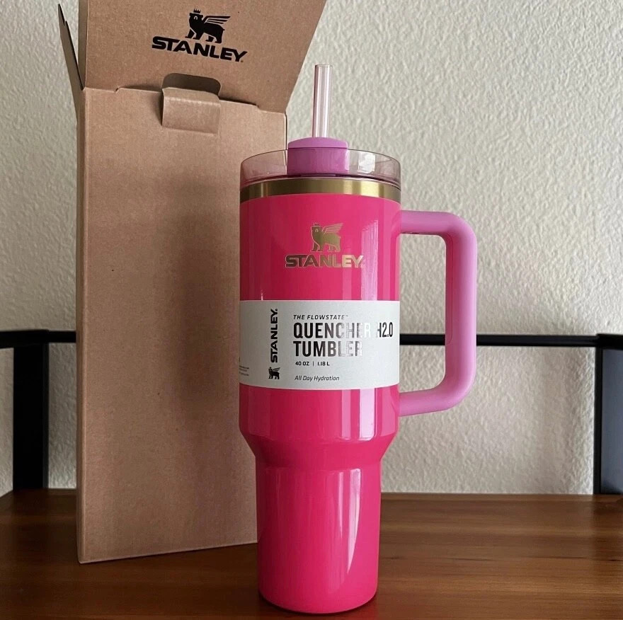 **LIMITED EDITION** Pink Parade Stanley Quencher H2.0 FlowState 40 oz Tumbler | eBay US