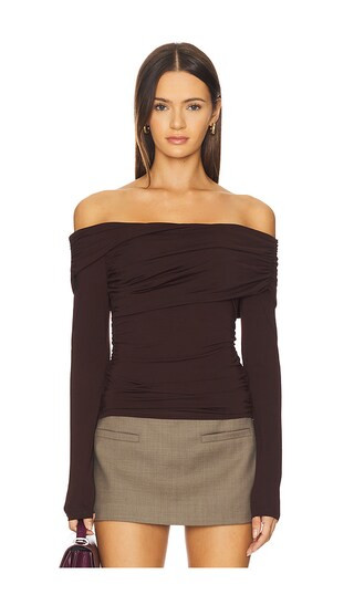 ASTR the Label Datia Top in Brown. - size S | Revolve Clothing (Global)