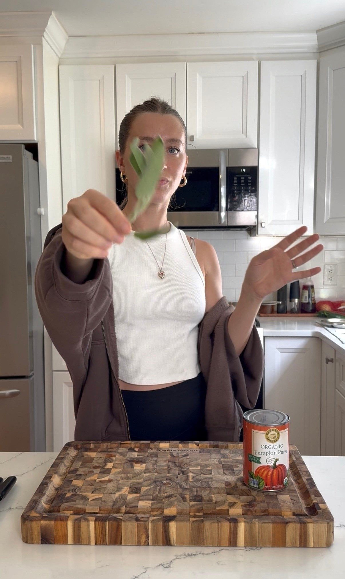 The fit is already oversized, but I went with a size XL so it could fall a little more