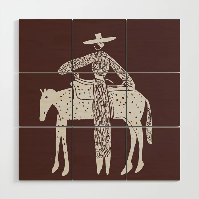 Solo Steady - Burgundy Wood Wall Art | Society6