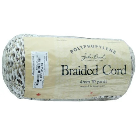 75022000 13 JOHN BEAD BRAIDED MACRAME CORD 4MM 70YD WT BW SD B | Walmart (US)