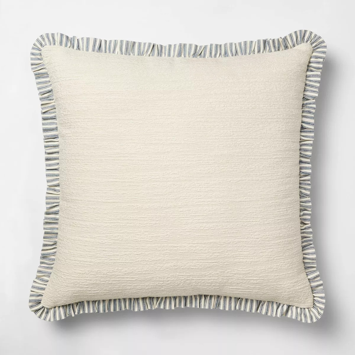 Square Solid Texture with Stripe Ruffle Easter Cream - Threshold™ Design with Studio McGee | Target