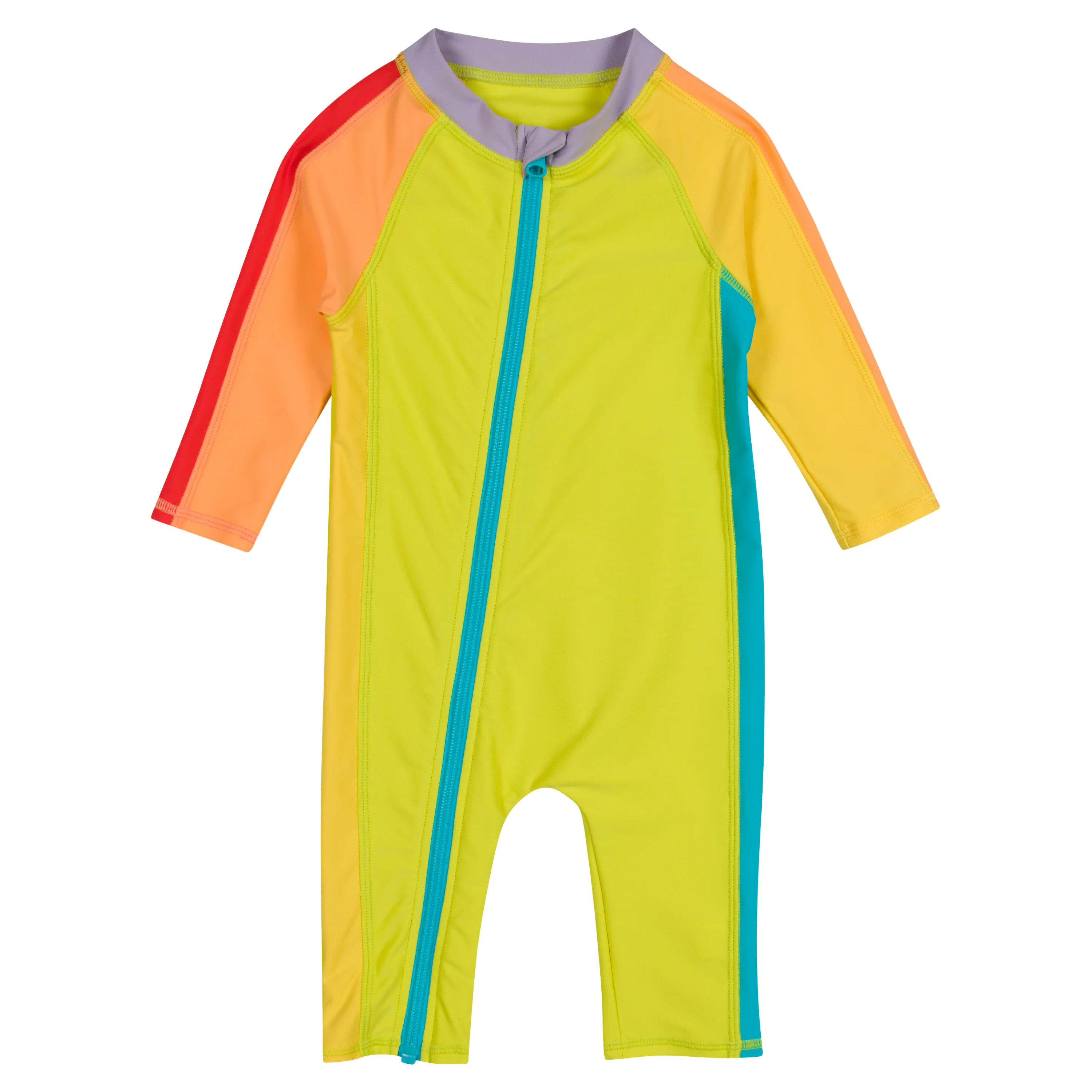 Sunsuit - Long Sleeve Romper Swimsuit | "Color Pop" | SwimZip