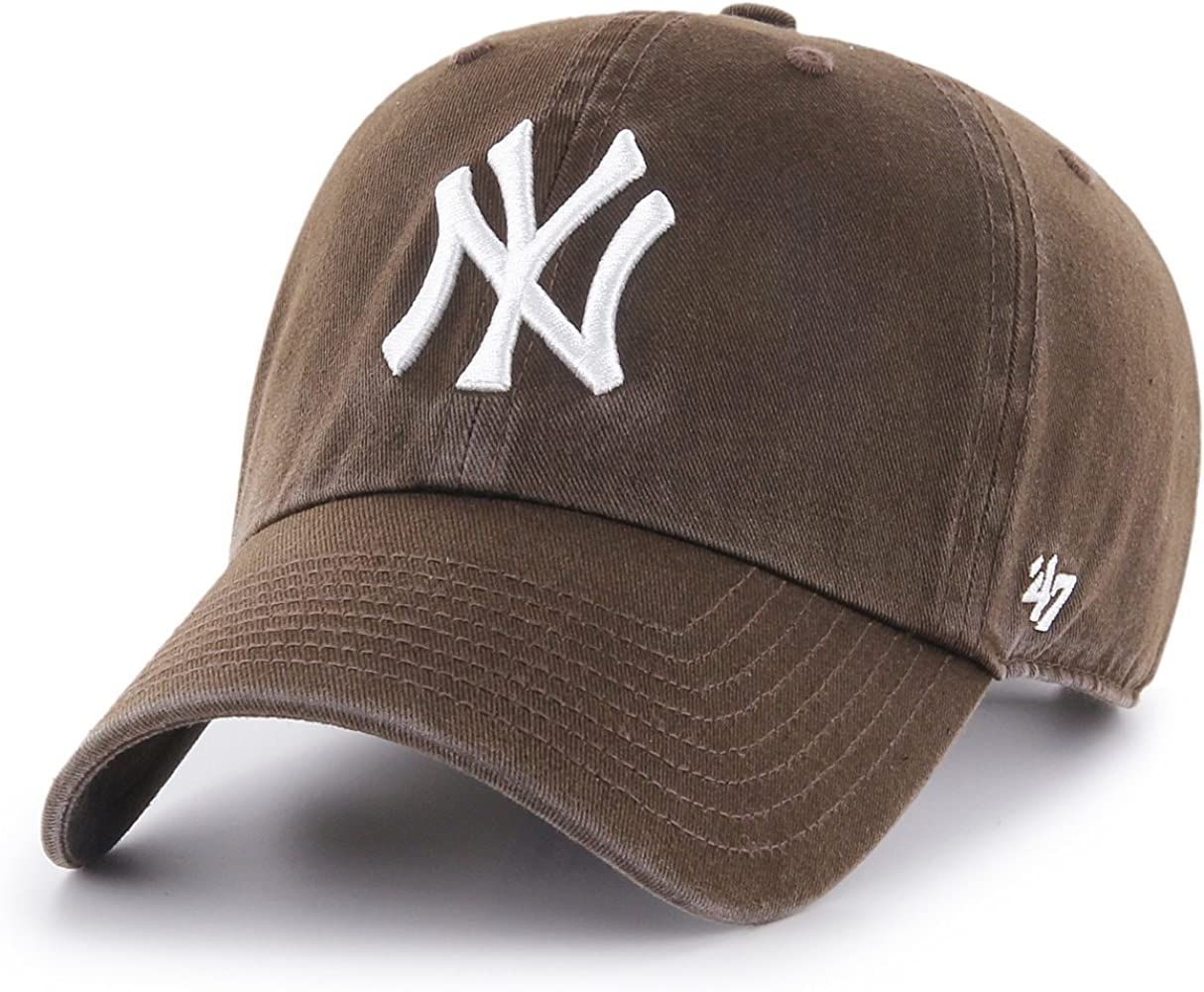 Amazon.com: '47 Brand Adjustable Cap - Clean UP New York Yankees Brown : Clothing, Shoes & Jewelry | Amazon (US)