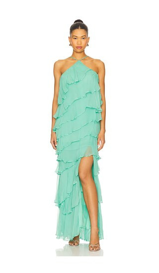 Amanda Uprichard Posie Maxi Dress in Mint. - size M | Revolve Clothing (Global)
