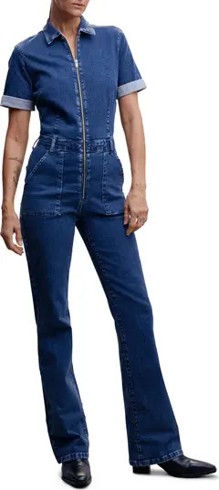 MANGO Zip Denim Jumpsuit | Nordstrom | Nordstrom