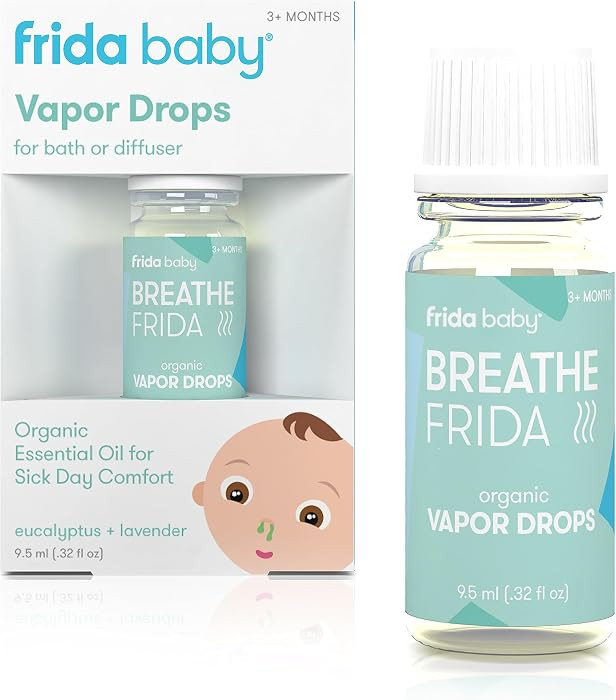 Frida Baby Breathefrida Vapor Bath Drops, Baby Congestion Relief with Eucalyptus Essential Oil fo... | Amazon (US)