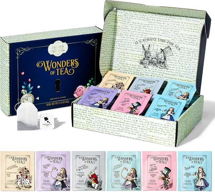 Alice’s Adventures in Wonderland, Wonder of Tea Gift Set, includes 6 Flavors of Tea with Book Q... | Amazon (US)