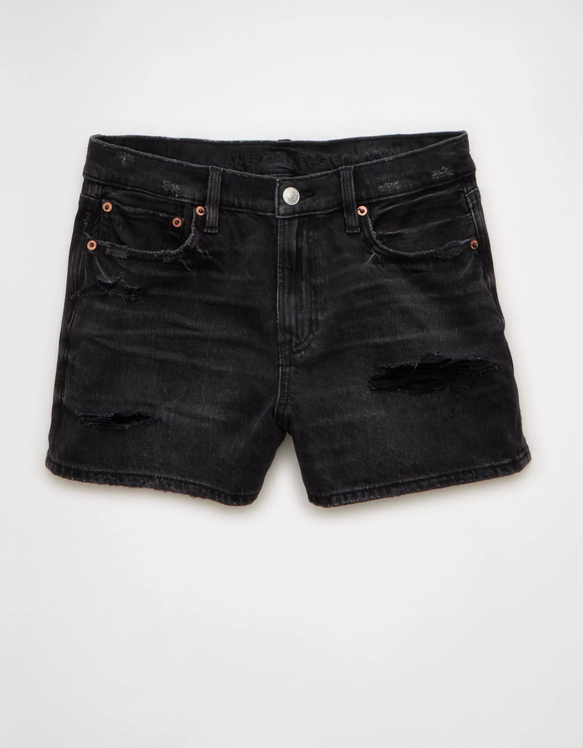 AE Strigid Super High-Waisted Relaxed Denim Short | American Eagle Outfitters (US & CA)