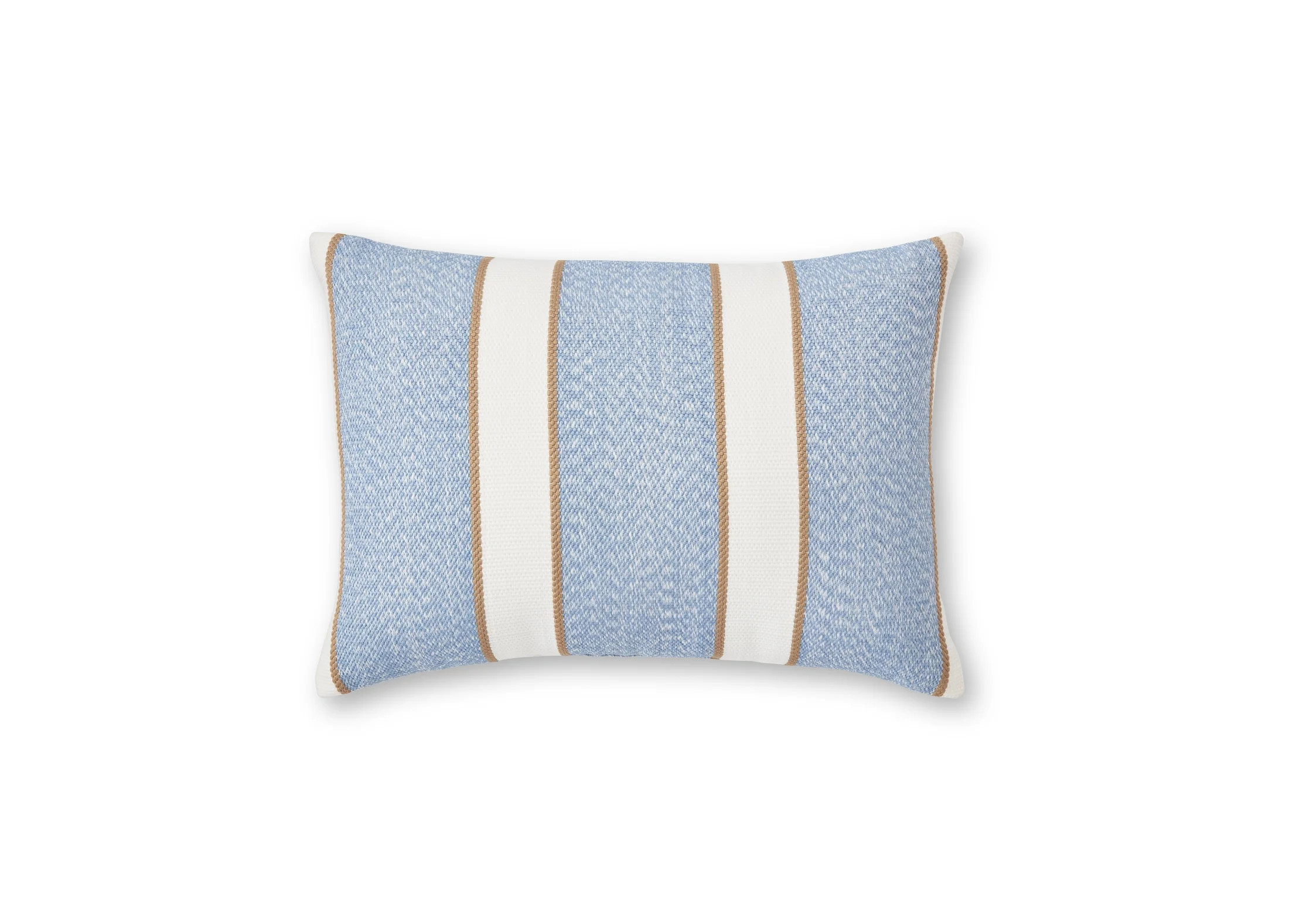 Better Homes & Gardens 18" x 13" Blue Texture Stripe Outdoor Pillow | Walmart (US)
