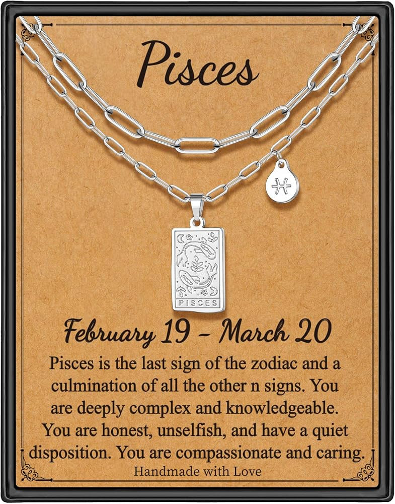 STORUP Zodiac Layered Necklaces for Women, Retro 12 Constellation Pendant Necklace for Women Girl... | Amazon (US)