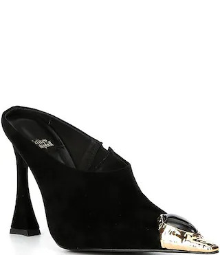 Naiad Suede Jewel Ornamented Cap Toe Mules | Dillard's