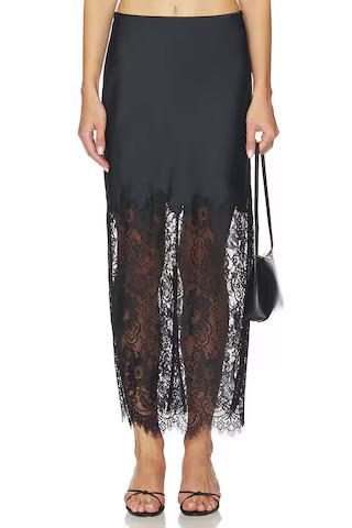 x REVOLVE Camila Midi Skirt in Navy & Black | Revolve Clothing (Global)