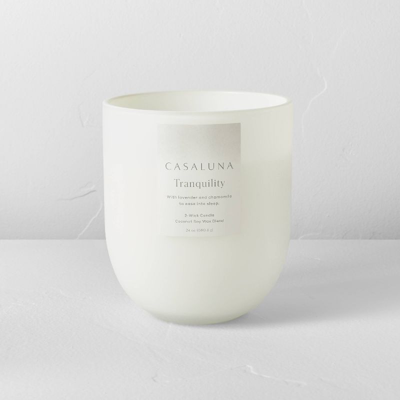 24oz Tranquility Core Multi-Wick Glass Candle White - Casaluna™ | Target