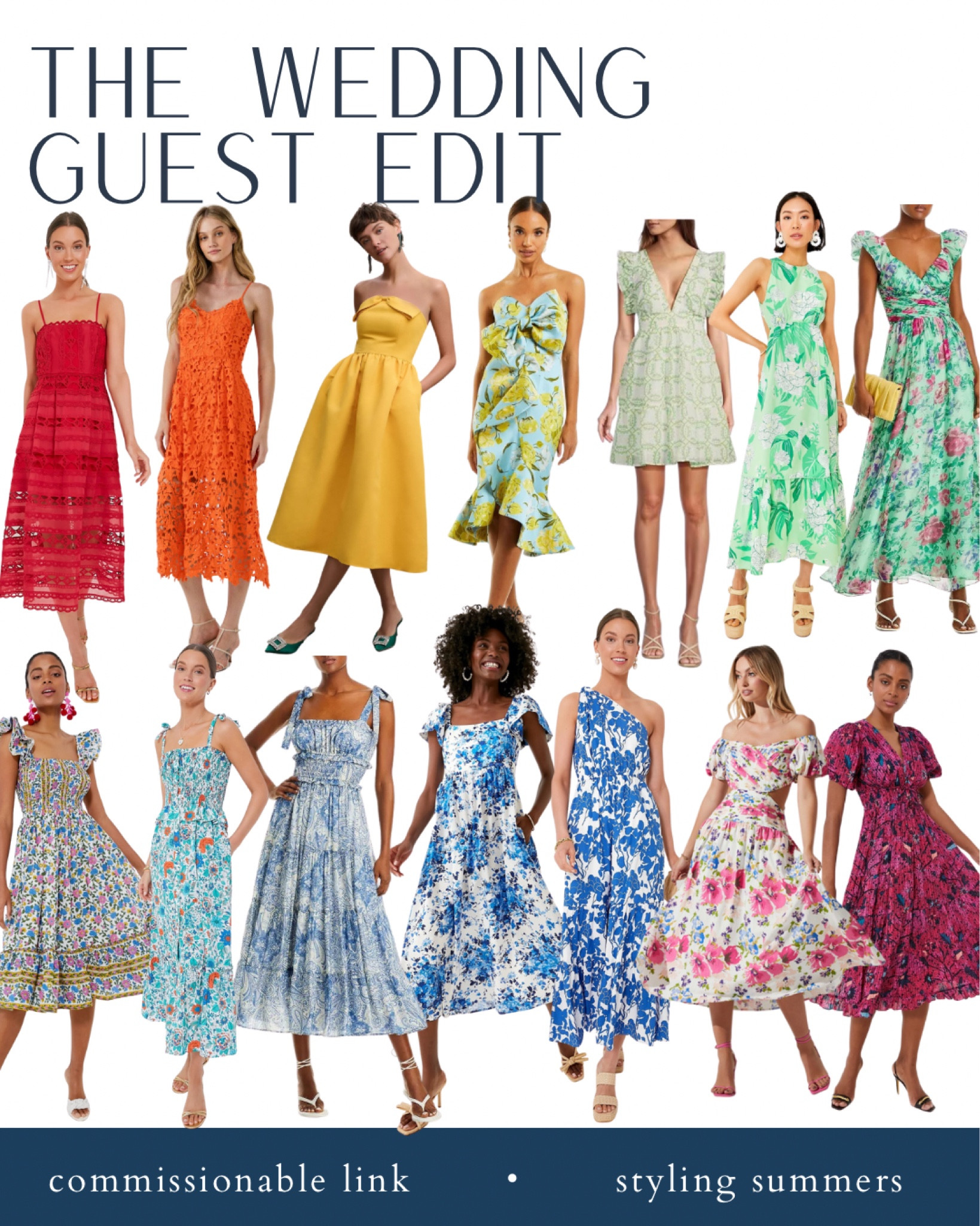 Wedding guest dresses in every color! 

#LTKSeasonal #LTKFind #LTKwedding