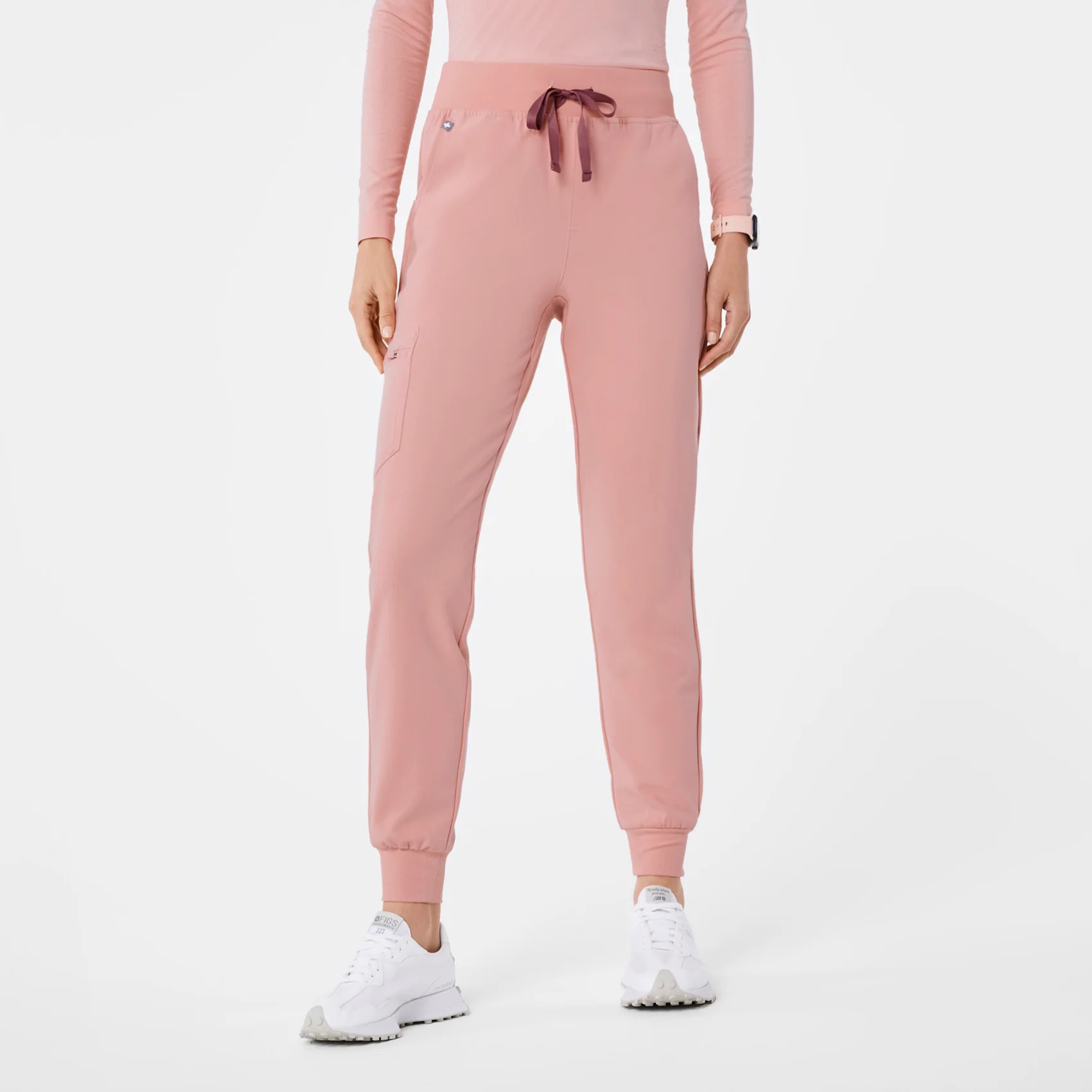 Women’s High Waisted Zamora Jogger Scrub Pants™ - Pink Sand · FIGS | FIGS