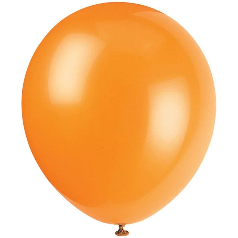 Latex Balloons, Orange, 12in, 10ct | Walmart (US)