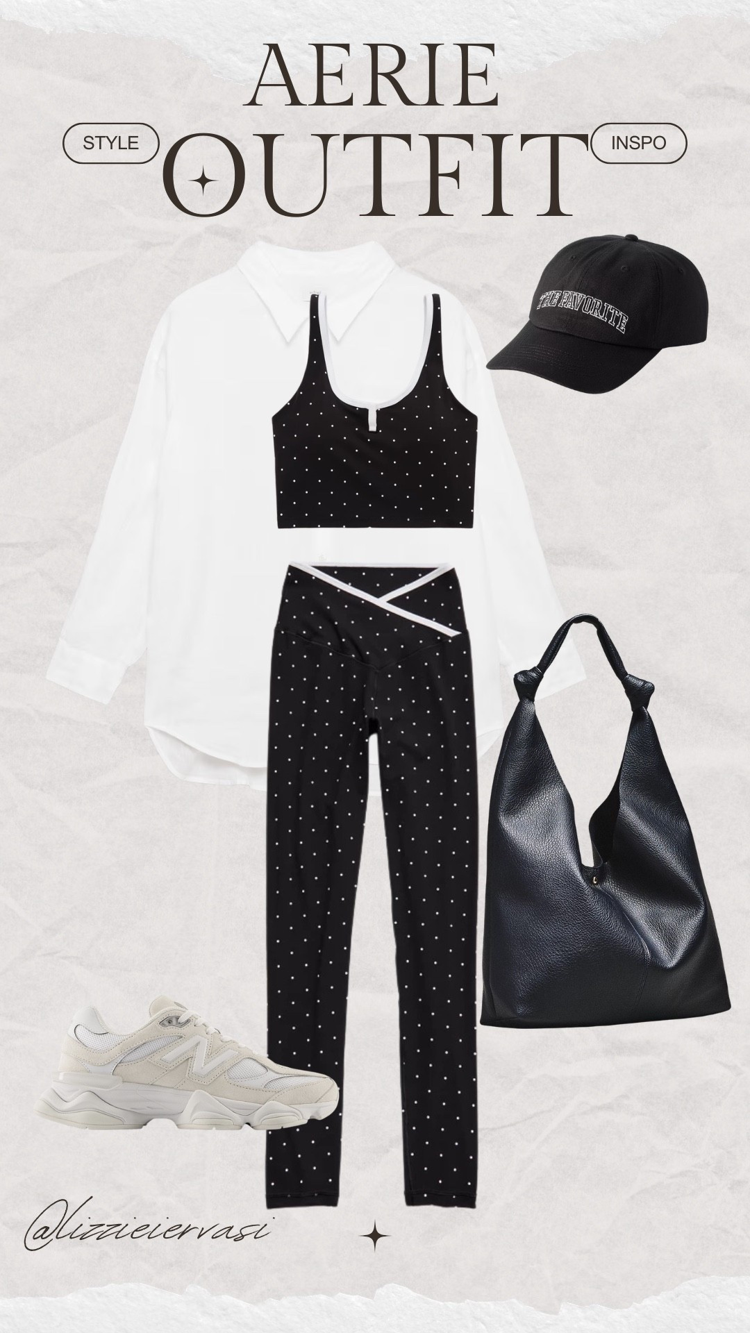 Summer to fall dressing is all about effortless layers, and this outfit is exactly what I'll be reaching for on repeat. 🤍 Pairing an oversized button-down with a matching active set creates the perfect balance of comfy and put together. Add chunky sneakers, a slouchy shoulder bag, and a baseball cap, and you've got the ultimate look for coffee runs, errands, travel days, or weekend plans. This neutral black-and-white combo is timeless, versatile, and the perfect inspiration for your late summer and early fall wardrobe. ☁️✨
#Aerie #AerieStyle #SummerToFall #FallOutfitInspo #TransitionStyle #FallFashion #OOTD #Athleisure #ActivewearStyle #NeutralStyle #CasualStyle #EverydayStyle #CleanGirlAesthetic #CapsuleWardrobe #Layering #StyleInspo #OutfitInspo #WeekendStyle #StreetStyle #FashionInspo

#LTKsummer #LTKmidsize #LTKstyletip