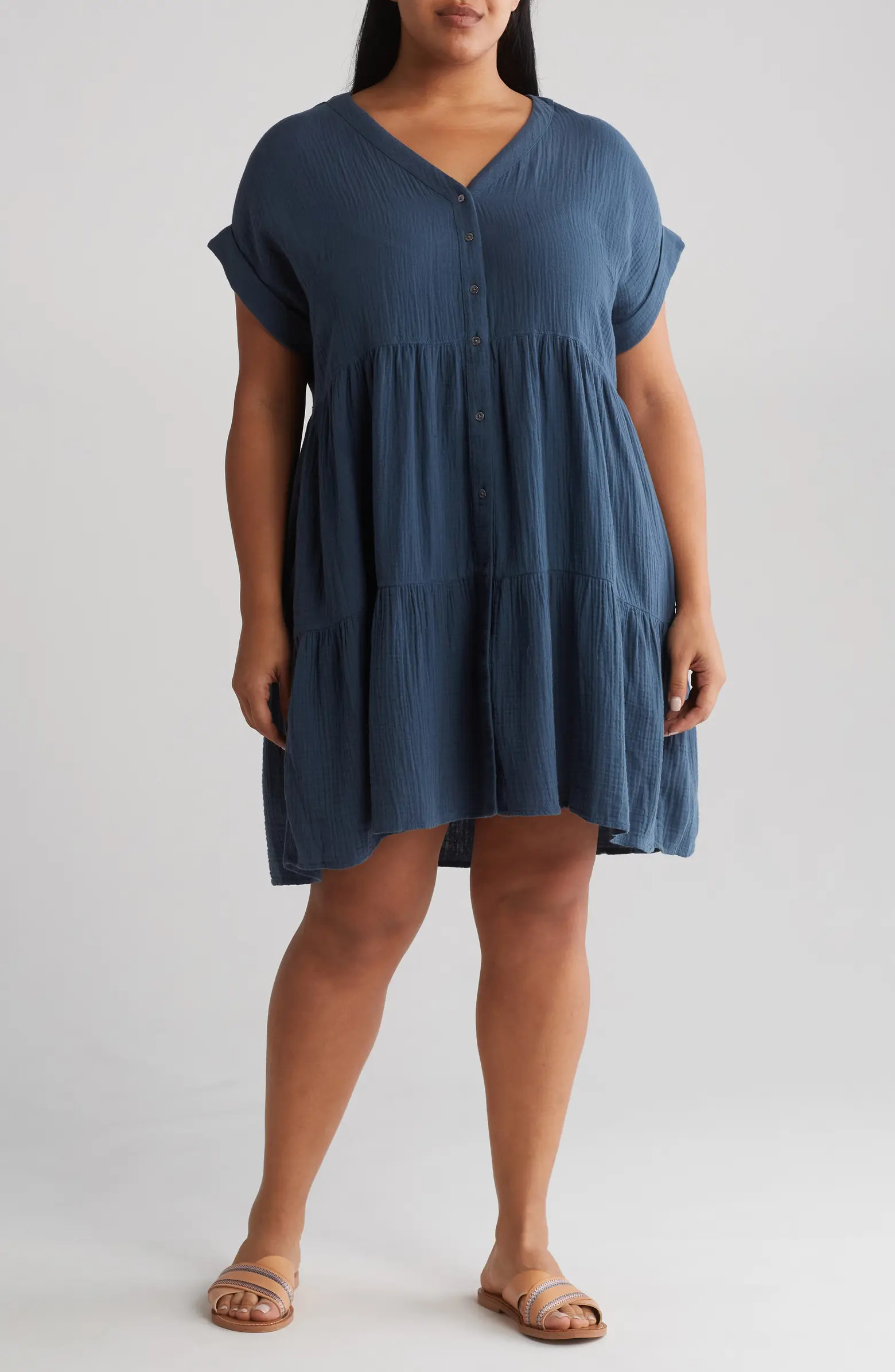Nannie V-Neck Tiered Dress | Nordstrom Rack