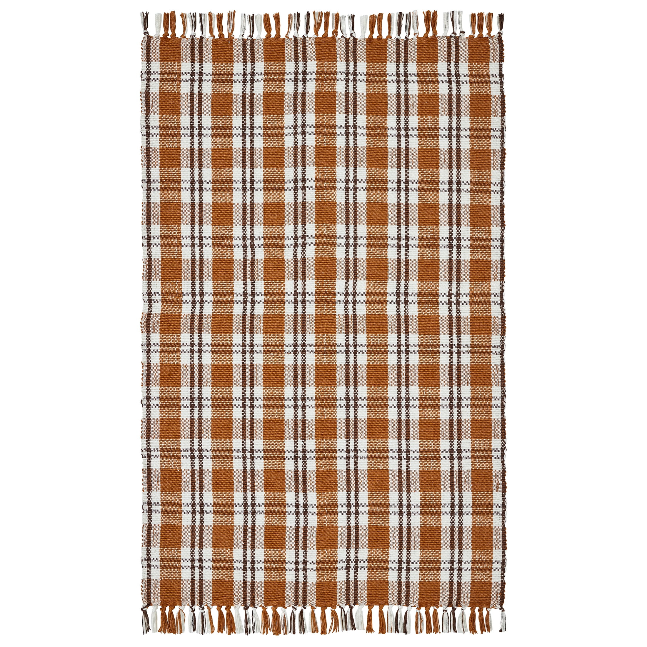 My Texas House Tan Check Indoor/Outdoor Layering Rug, 38" x 58" - Walmart.com | Walmart (US)