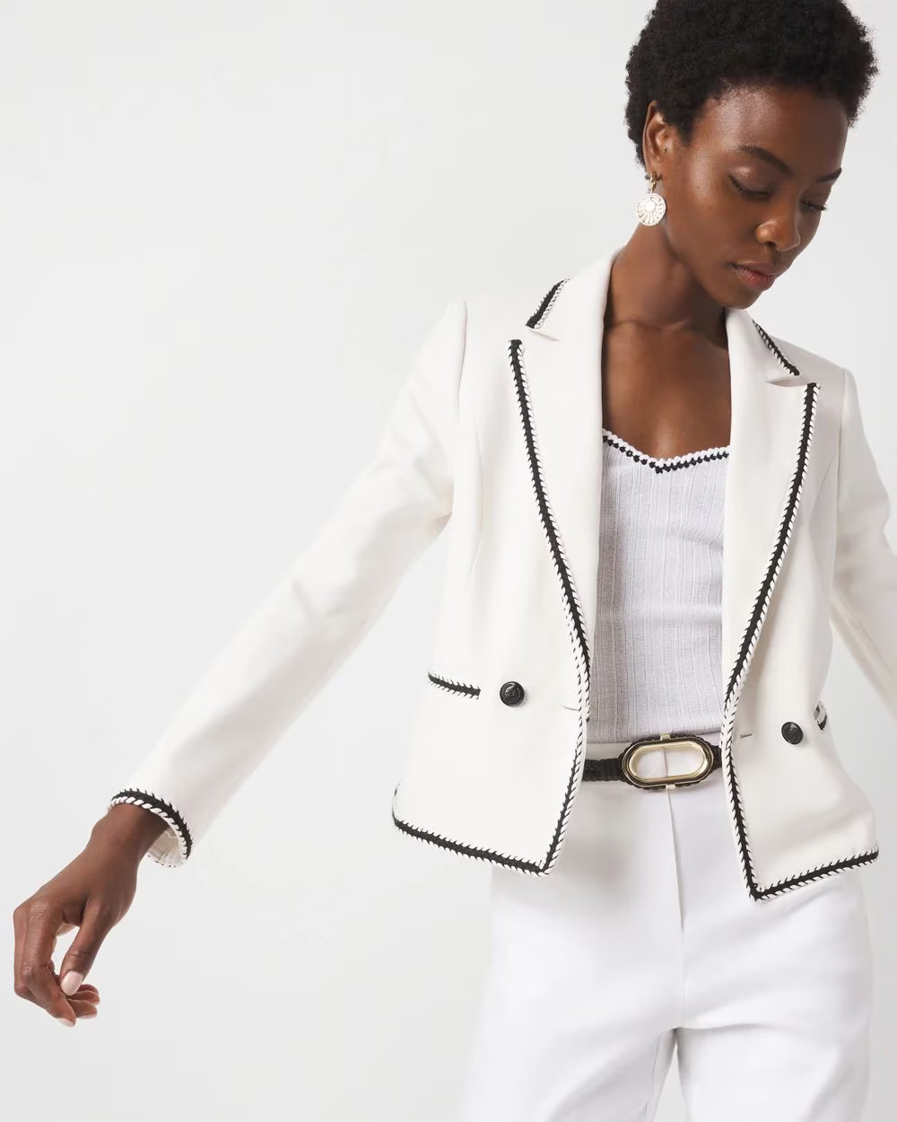 Braided Trim Cropped JacketExtra 50% Off. Price as Marked.Extra 50% Off. Price as Marked.Availabl... | White House Black Market