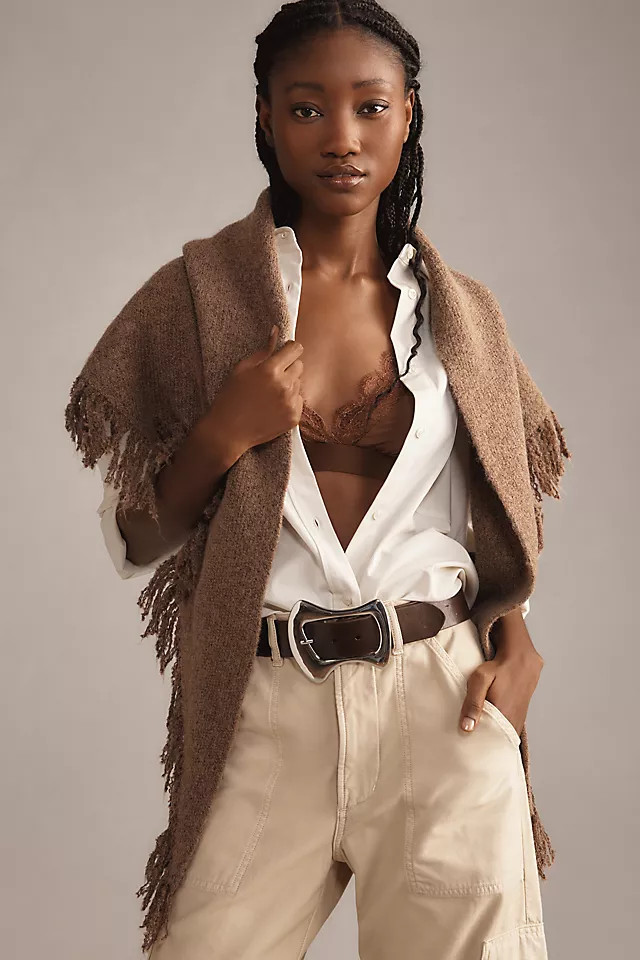 Shay Triangle Fringe Scarf Wrap | Anthropologie (US)