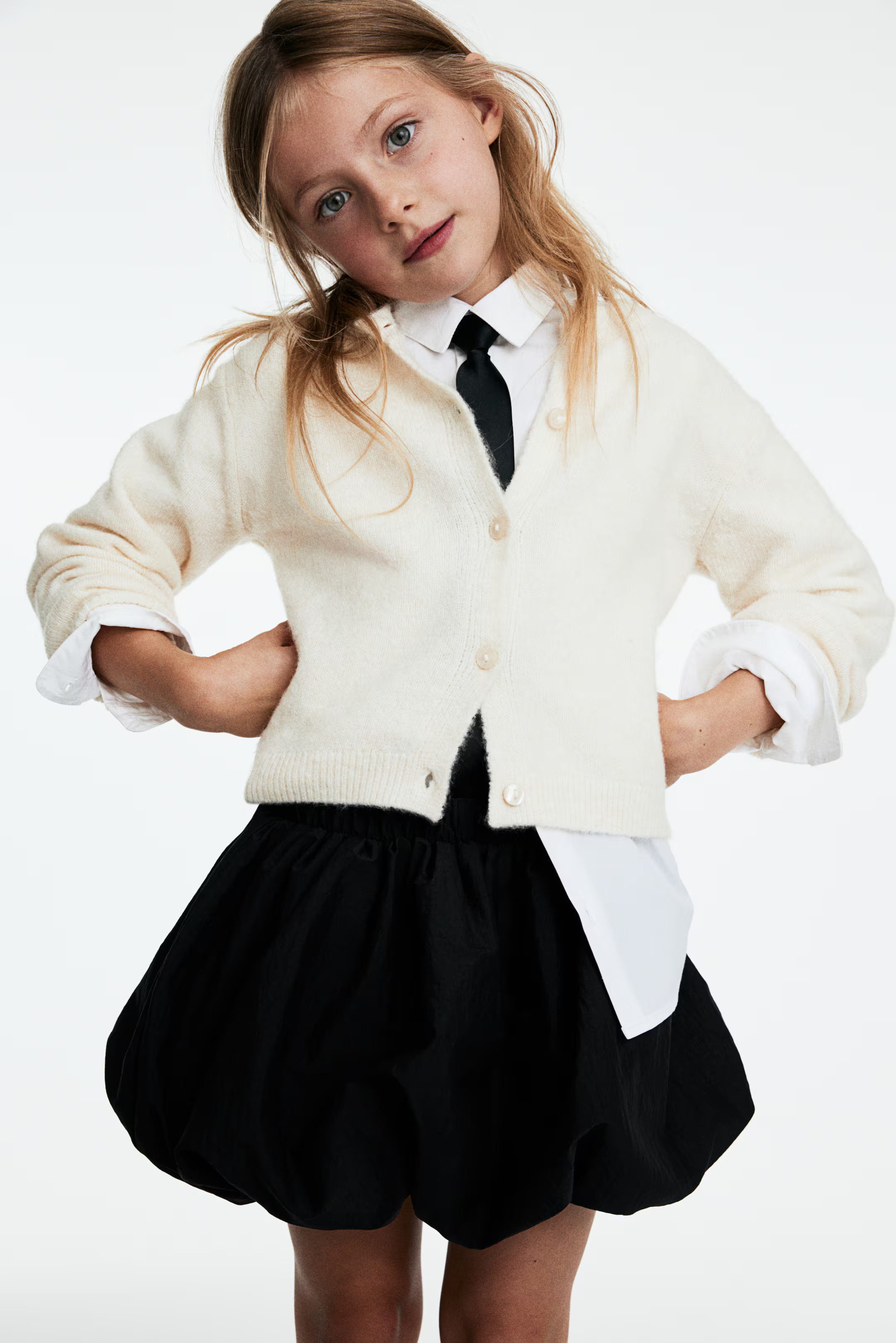 Bow-Detail Balloon Skirt - Black - Kids | H&M US | H&M (US + CA)
