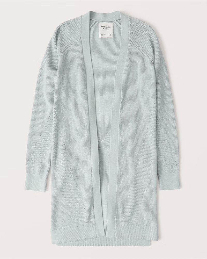 Women's Cotton Duster Cardigan | Women's Up to 40% Off Select Styles | Abercrombie.com | Abercrombie & Fitch (US)