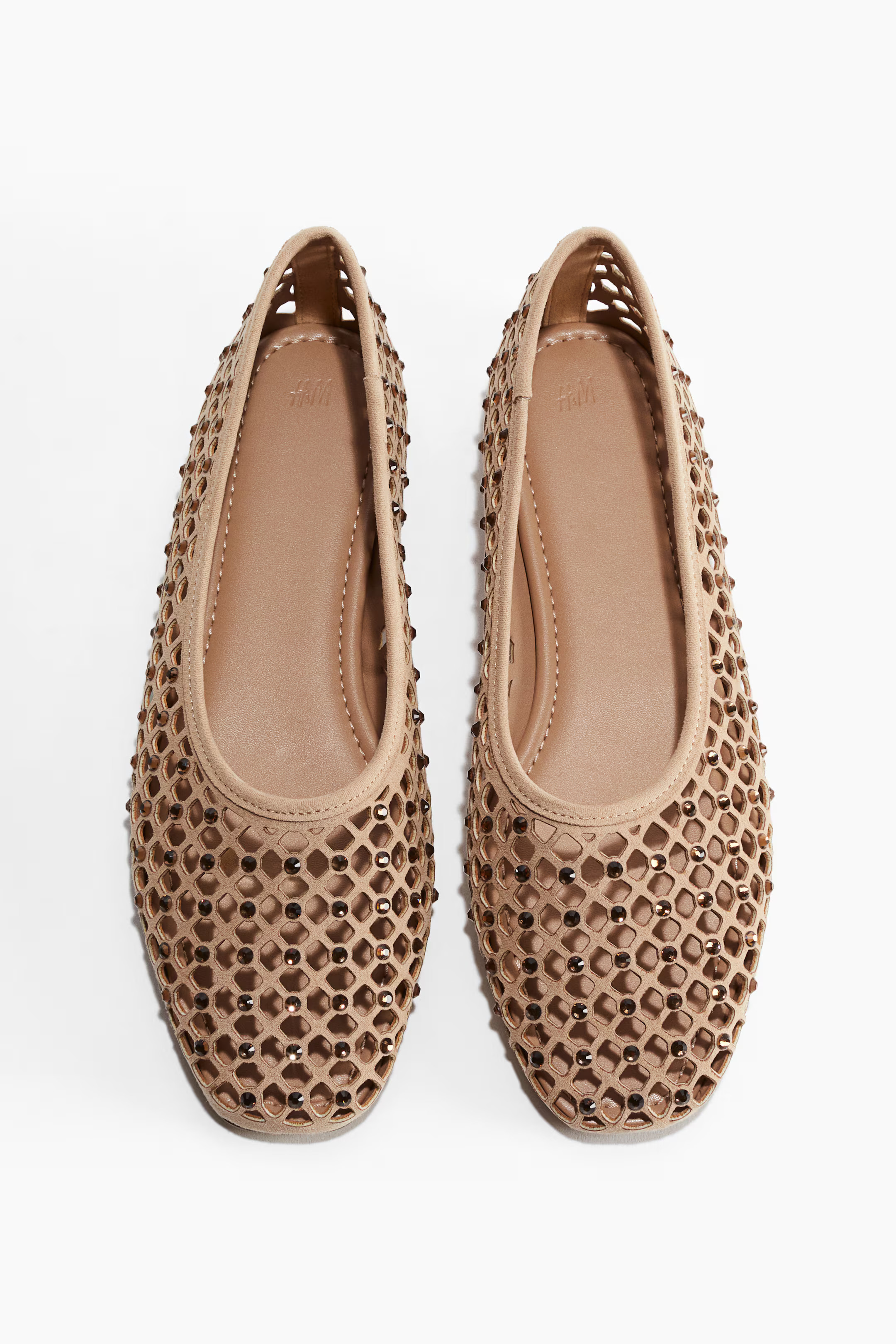 Rhinestone-Embellished Flats | H&M (US + CA)