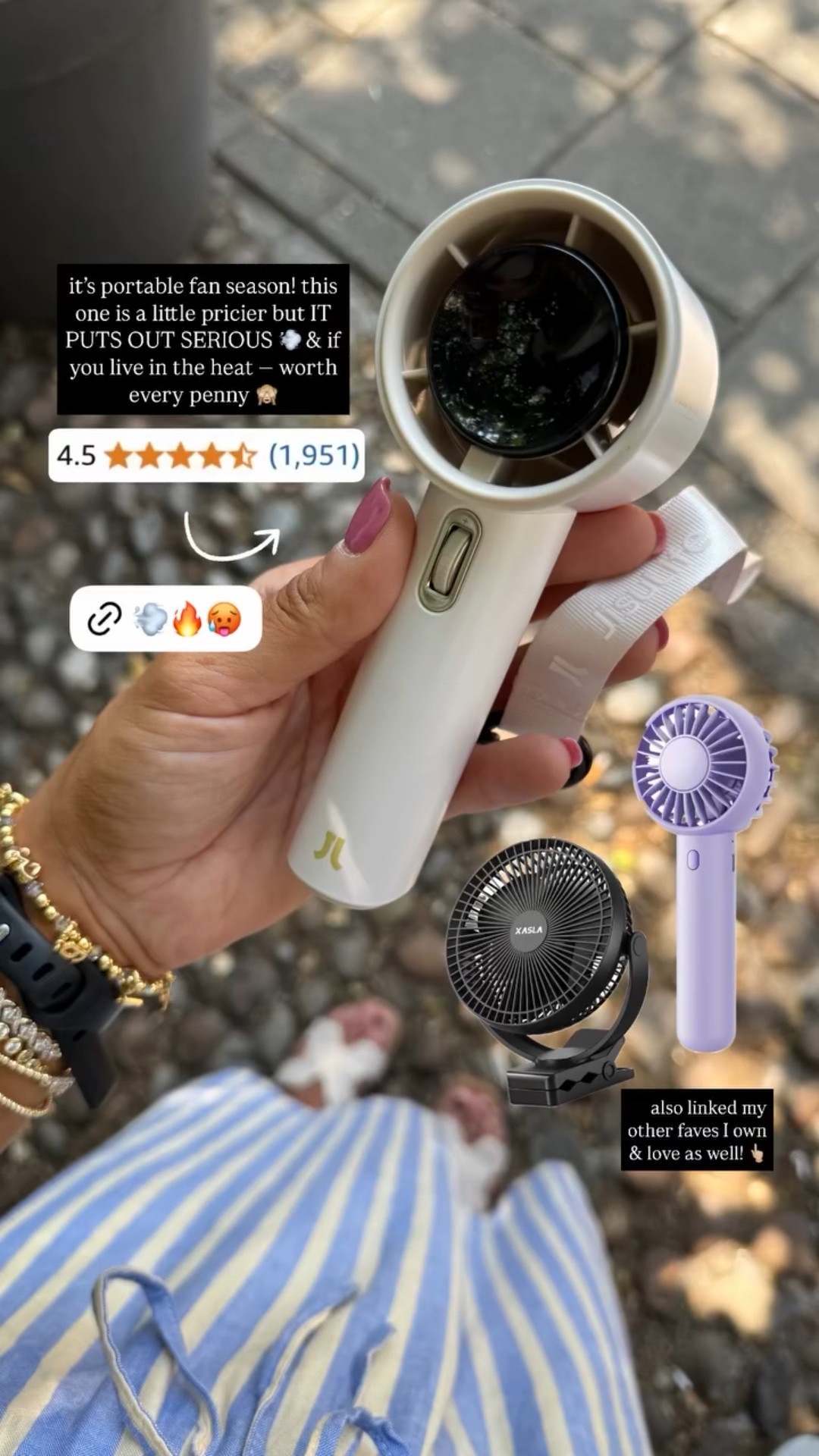 It’s  portable fan season! this one is a little pricier but IT PUTS OUT SERIOUS 💨 & if you live in the heat - worth every penny also linked my other faves I own & love as well! ☺️🌻

Summer faves / essentials / travel / mini fan / Holley Gabrielle 

#LTKTravel #LTKSeasonal #LTKFindsUnder50