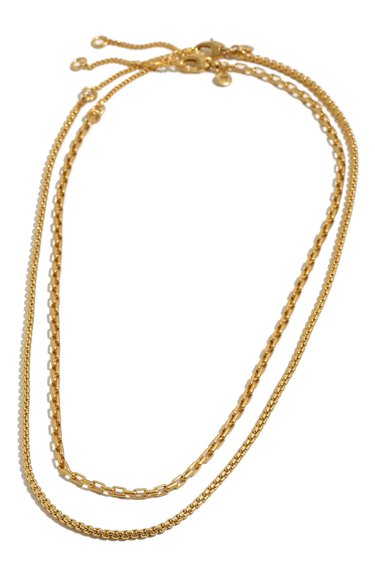 Madewell City Chain Mesh Set of 2 Necklaces | Nordstrom | Nordstrom Canada