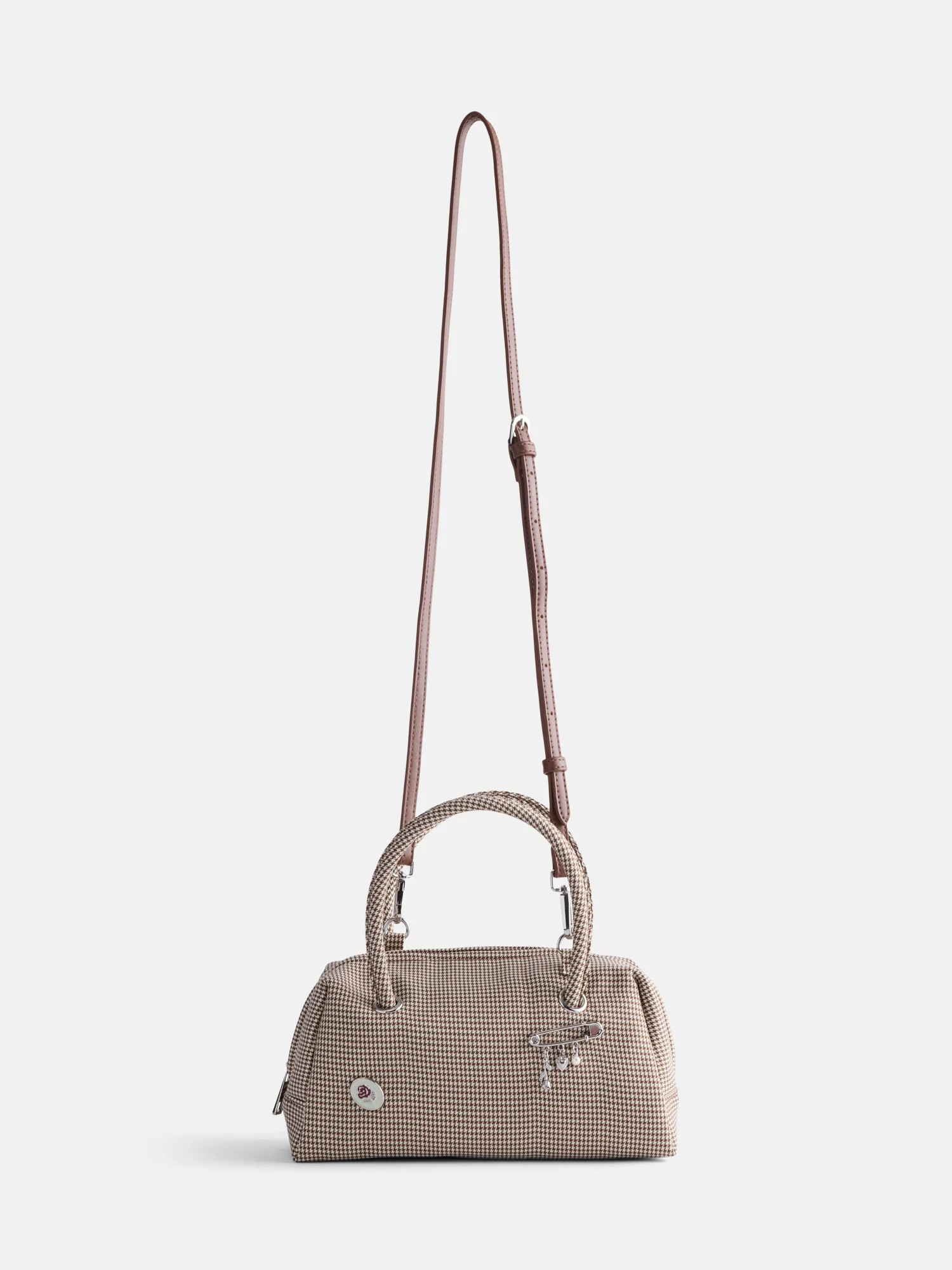 No Boundaries Women's East West Bowler Handbag, Brown - Walmart.com | Walmart (US)