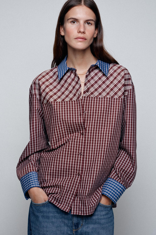 Chemise patchwork carreaux