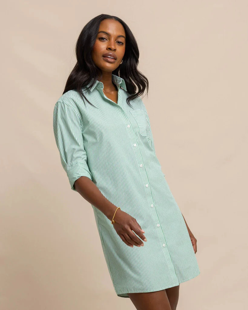 Cam Stripe Poplin Dress | Southern Tide