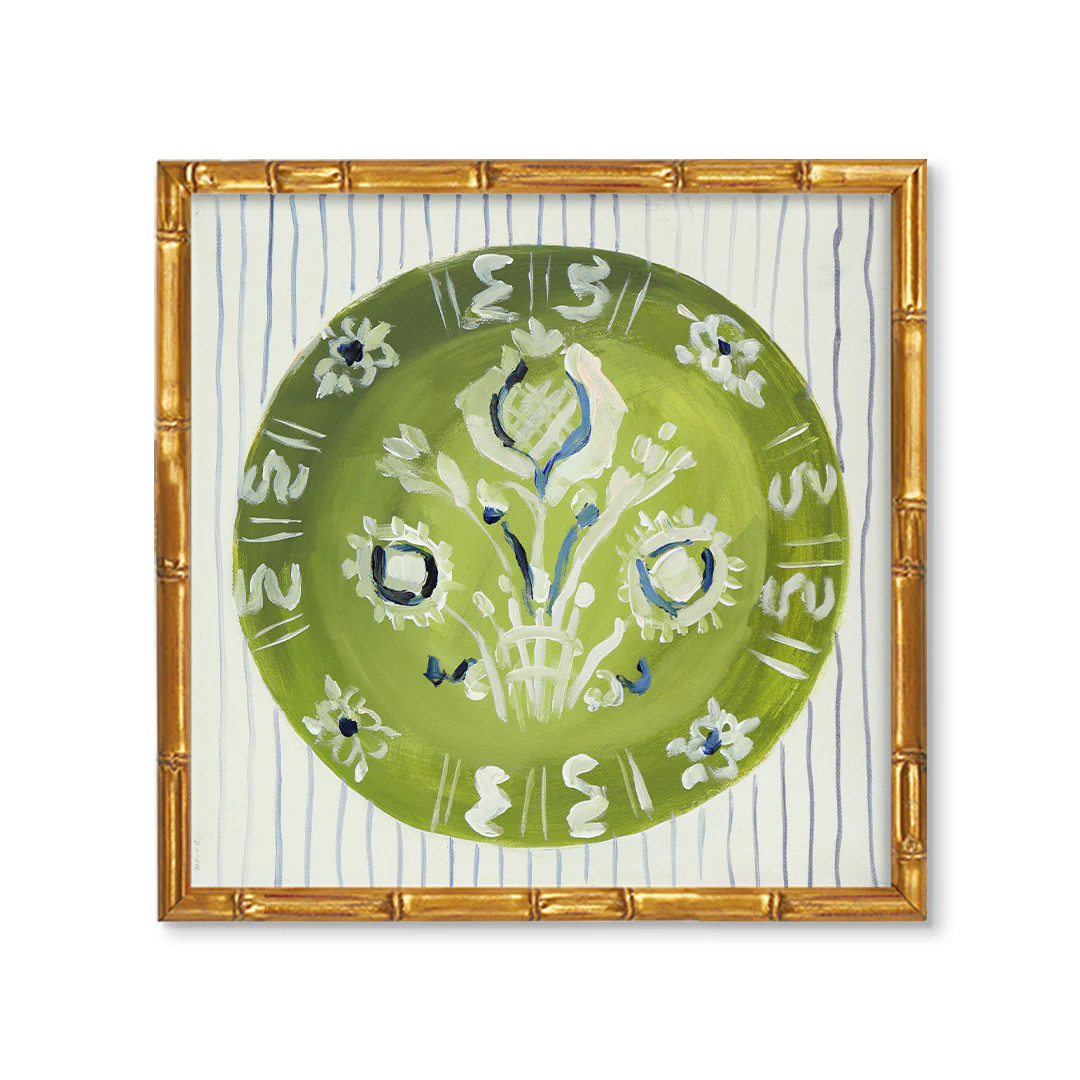 Decorative Plate Art Print No. 8 | Jenny Westenhofer Vintage Plate Wall Art | Urban Garden Prints