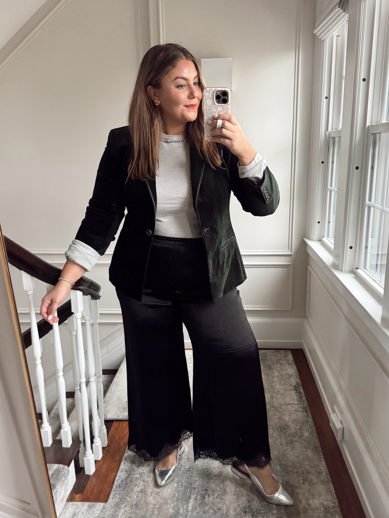 I am loving this blazer with these pants for work, wearing size 18 in both pants & blazer, XXL in top. Get 50% off your order + cyber deals starting at $19.50! #ad #injcrew @JCrew

#LTKCyberWeek #LTKWorkwear #LTKSaleAlert