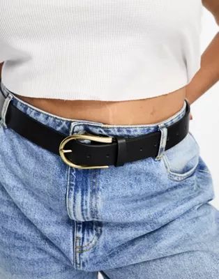 ASOS DESIGN Curve – Taillen- und Hüftgürtel für Jeans mit Schnalle in Halbmondform  | ASOS | ASOS (Global)