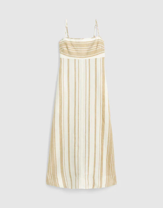 Empire-Waist Midi Dress in 100% Linen | Madewell